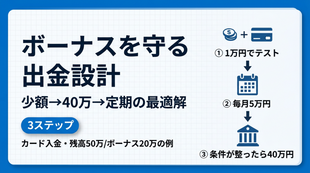 ボーナスを守る出金設計