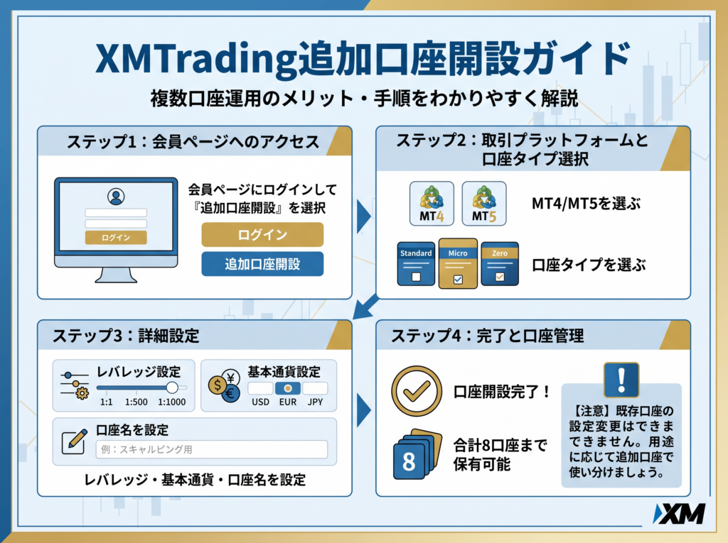XMTradingの追加口座開設